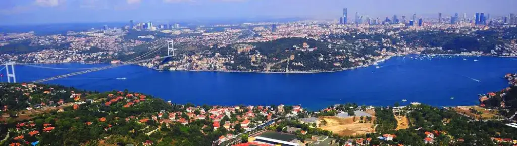 Une vue aérienne et panoramique d'Istanbul