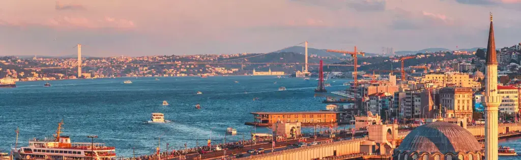 Vue panoramique sur le Bosphore depuis les hauteurs